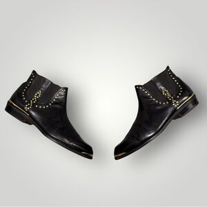Rare Mezlan Black‎ Leather Studded Chelsea Boots Sz 8